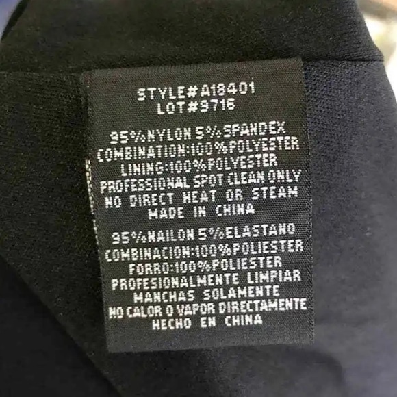 Betsy & Adam Black Lace High-Low Dress 8 Scalloped Eyelash Cutout Open Back 8 - Picture 9 of 10